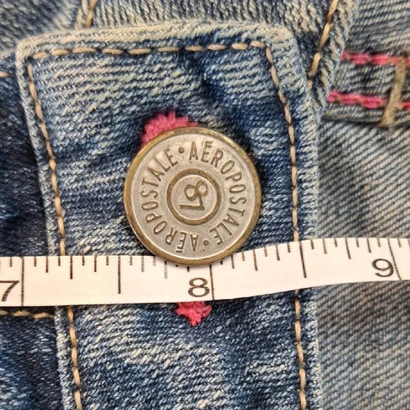 Aeropostale Distressed Blue Denim Shorts - Picture 10 of 16